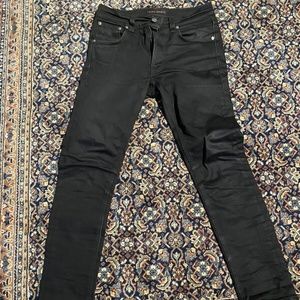 MENS NUDIE JEAN LEAN DEAN DRY BLACK 29X30